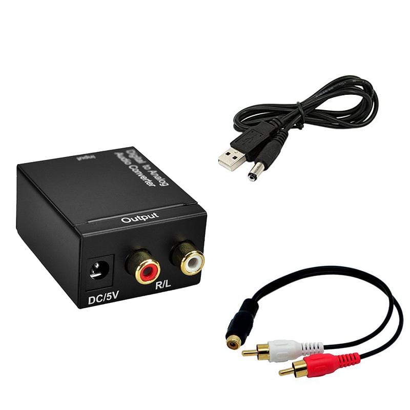 Μετατροπέας Ψηφιακού Ήχου Optical / Toslink / Coaxial σε Αναλογικό RCA L/R με Καλώδιο USB - Digital Optical to Analog Converter Switch